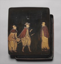 Writing Box with Decoration of Foreigners ("Southern Barbarians), c. 1600. Creator: Unknown.