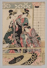 Yoshiwara Women Looking into the Street at Springtime, 1753-1806. Creator: Unknown.