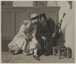 Young Greek Man in Conversation with a Priest, second half 19th century. Creator: Alexandre Bida (French, 1823-1895).