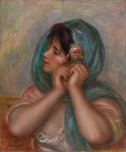Young Woman Arranging Her Earring, 1905. Creator: Pierre-Auguste Renoir (French, 1841-1919).