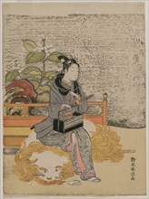 Youth Representing Monju, God of Wisdom on a Lion, c. 1767. Creator: Suzuki Harunobu (Japanese, 1724-1770).