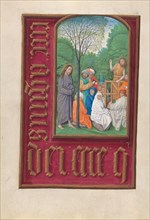 Hours of Queen Isabella the Catholic, Queen of Spain: Fol. 169v, St. John the Baptist?, c. 1500. Creator: Master of the First Prayerbook of Maximillian (Flemish, c. 1444-1519); Associates, and.
