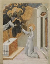 Predella Panel from an Altarpiece: St. Catherine of Siena Invested with the Dominican Habit, 1460s. Creator: Giovanni di Paolo (Italian, c. 1403-1482).