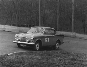 Sunbeam Rapier, Peter Harper, winning 1958 RAC Rally. Creator: Unknown.