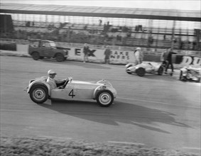1960 Lotus Seven, J. Cottrell at Silverstone. Creator: Unknown.