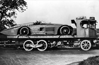 Super Sentinel truck with the Sunbeam 1000hp land speed record breaker. Creator: Unknown.