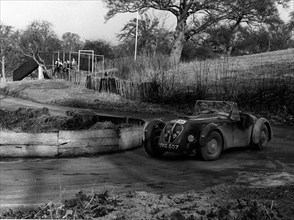 1950 Healey Silverstone, R.A.C. Rally, Prescott 1954. Creator: Unknown.