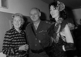 Dame Vera Lynn with Lord and Lady Montagu at Beaulieu party, mid 1970's. Creator: Unknown.