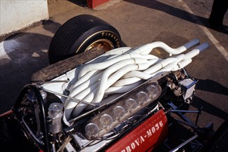 1967 Ferrari 312 Formula 1 engine. Creator: Unknown.