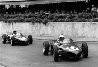 Ferrrai 156 Shark Nose, Phil Hill and Ritchie Ginther, 1961 Monaco Grand Prix. Creator: Unknown.