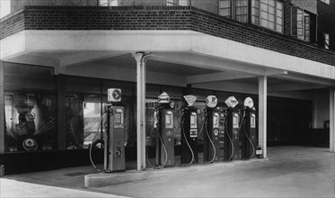 K model petrol pumps circa 1938. Creator: Unknown.