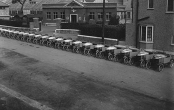 1920 Grahame - White cyclecars outside factory in Hendon. Creator: Unknown.