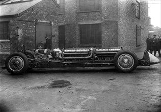 Silver Bullett chassis at Wolverhampton factory 1930. Creator: Unknown.