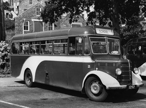 Bedford OB bus in Guernsey late 1940's. Creator: Unknown.
