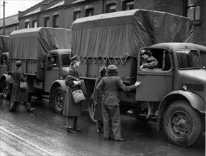 Bedford military truck Girls of Wide Area Telephone Service, WW2. Creator: Unknown.