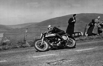 Norton, Geoff Duke, 1951 Isle of Man Tourist Tropy Race. Creator: Unknown.