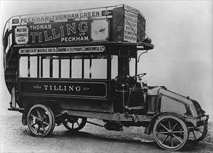 1911 Tilling - Stevens TTA1 petrol electric omnibus. Creator: Unknown.