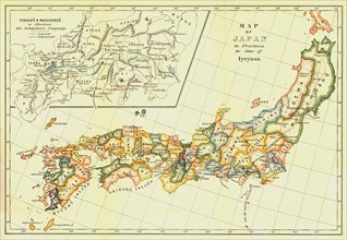 'Map of Japan in Provinces in time of Iyeyasu', 1903. Creator: Unknown.