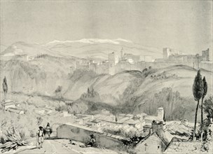 'A View of the Alhambra from the Albaycin', 19th century, (1907). Creator: Unknown.