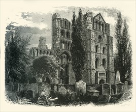 'Kelso Abbey', c1870.