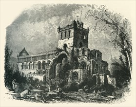 'Jedburgh Abbey', c1870.