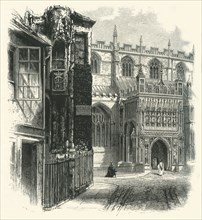 'The South Porch, Gloucester Cathedral', c1870.