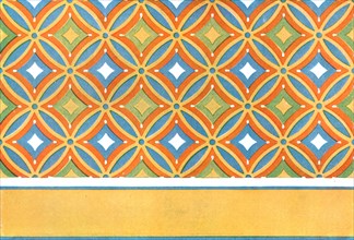 Painted ceiling in the tomb of Amenemhet at Thebes, Egypt, (1928). Creator: Unknown.