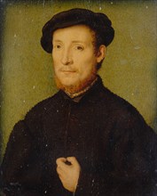 Portrait of a Man with His Hand on His Chest, 1540-45. Creator: Corneille de Lyon.