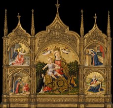 The Madonna of Humility, the Annunciation, the Nativity, and the Pietà, ca. 1465. Creator: Bartolomeo Vivarini.