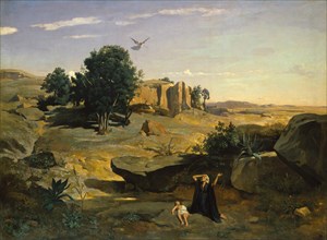 Hagar in the Wilderness, 1835. Creator: Jean-Baptiste-Camille Corot.
