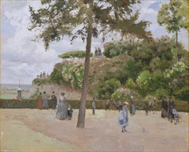 The Public Garden at Pontoise, 1874. Creator: Camille Pissarro.