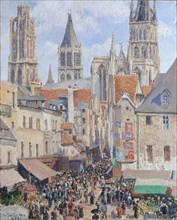 Rue de l'Épicerie, Rouen (Effect of Sunlight), 1898. Creator: Camille Pissarro.