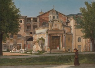 A Section of the Via Sacra, Rome (The Church of Saints Cosmas and Damian), ca. 1814-15. Creator: CW Eckersberg.