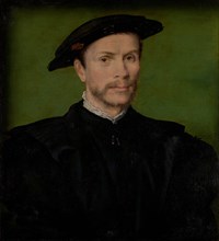 Portrait of a Bearded Man in Black. Creator: Corneille de Lyon.