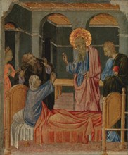 Saint John the Evangelist Raises Drusiana, ca. 1460. Creator: Giovanni di Paolo.