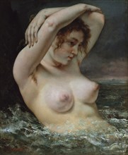 The Woman in the Waves, 1868. Creator: Gustave Courbet.