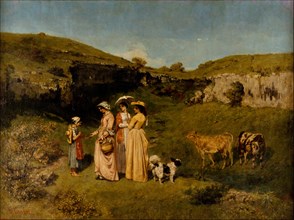 Young Ladies of the Village, 1851-52. Creator: Gustave Courbet.