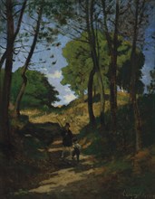 Fir Trees in Les Trembleaux, near Marlotte (Sapins aux Trembleaux à Marlotte), 1854. Creator: Henri-Joseph Harpignies.