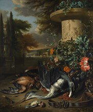 Gamepiece with a Dead Heron, 1695. Creator: Jan Weenix.