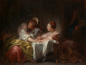 The Stolen Kiss, ca. 1760. Creator: Jean-Honore Fragonard.