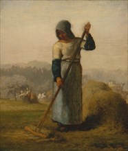 Woman with a Rake, probably 1856-57. Creator: Jean Francois Millet.