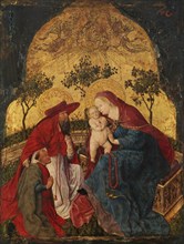 Virgin and Child with a Donor Presented by Saint Jerome, ca. 1450. Creator: Master of the Munich Bavarian Panels.
