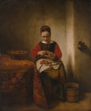 Young Woman Peeling Apples, ca. 1655. Creator: Nicolaes Maes.
