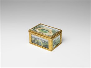 Snuffbox with views at the château of Chanteloup, 1748/49, miniatures 1767. Creator: Pierre-François Delafons.