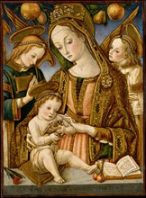 Madonna and Child with Two Angels, ca. 1481-82. Creator: Vittore Crivelli.