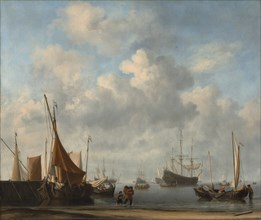 Entrance to a Dutch Port, ca. 1665. Creator: Willem van de Velde the Younger.