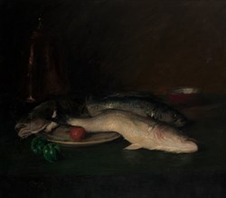 Still Life: Fish, by 1908. Creator: William Merritt Chase.