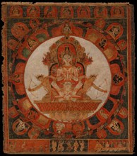 Mandala of Chandra, God of the Moon, late 14th-early 15th century. Creator: Unknown.