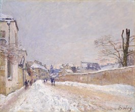 Rue Eugène Moussoir at Moret: Winter, 1891. Creator: Alfred Sisley.