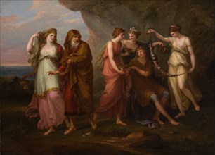 Telemachus and the Nymphs of Calypso, 1782. Creator: Angelica Kauffman.